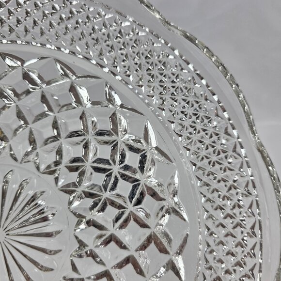 Vintage Anchor Hocking Wexford Dinner Plate Quilted Diamond Design 9 5/8 Inches - Picture 5 of 13